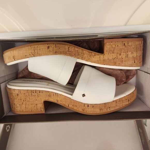 Franco Sarto Women's Pony Slide Sandals. White. NIB. Size 8.5 - Picture 10 of 13